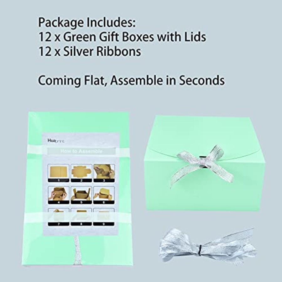 12 Sets Turquoise Green Gift B - đánh giá và giá Gift Box Wrap Set