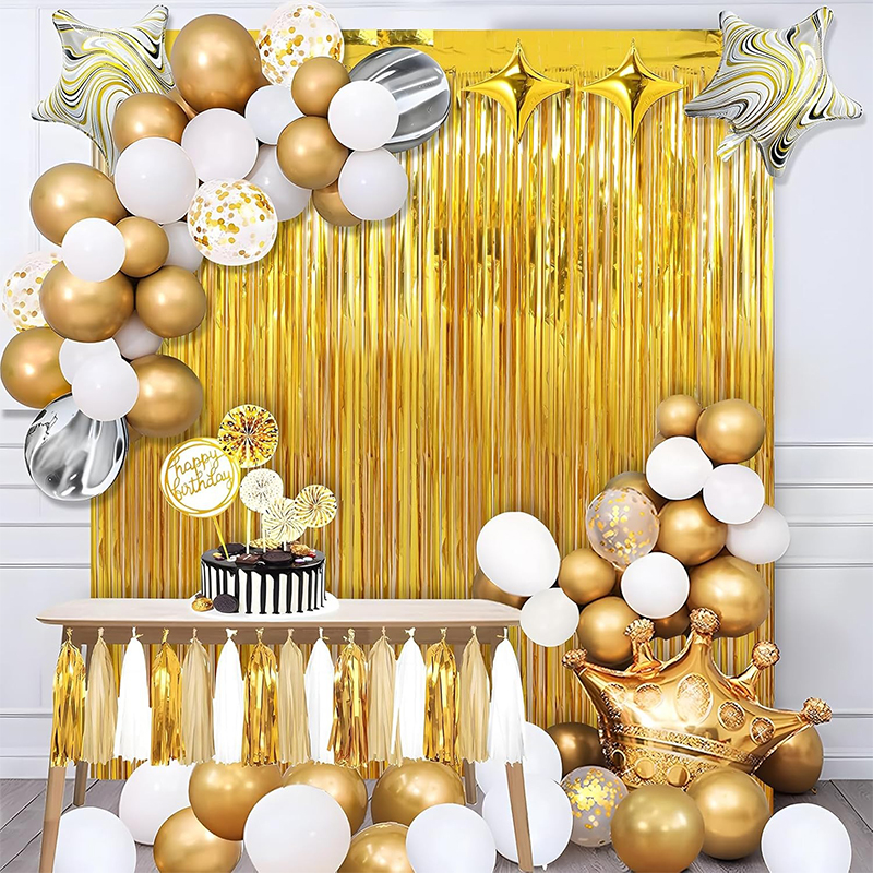 2M Glitter Gold Tinsel Fringe  - đánh giá và giá Tinsel Garland Decoration