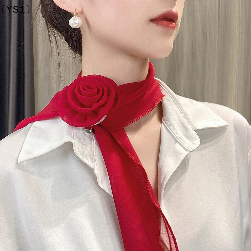 〔YS1〕Fashion Rose Flower Silk  - đánh giá và giá Ribbon Bow Gift