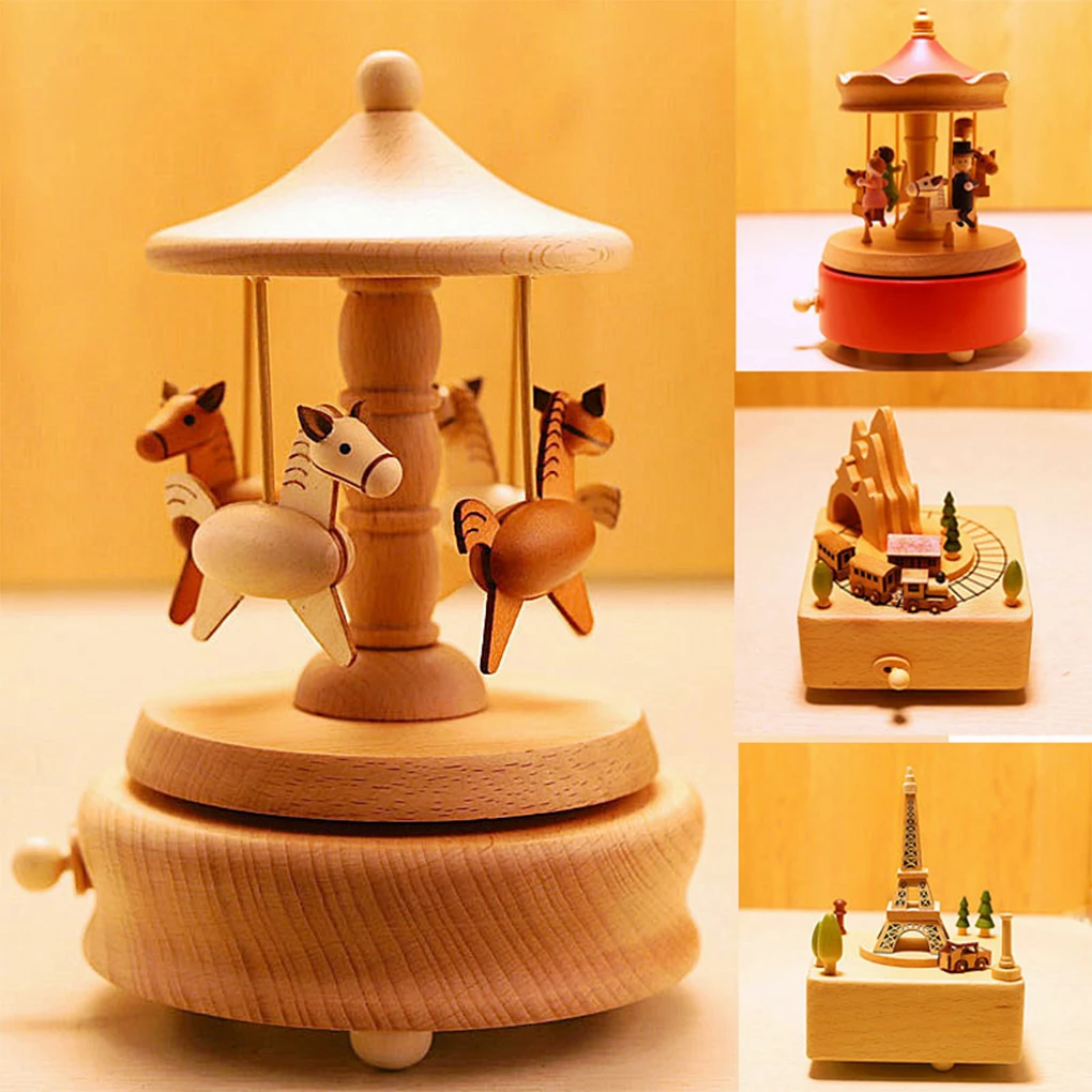 Wooden Carousel Music Box Orna - đánh giá và giá Snow Globe Musical