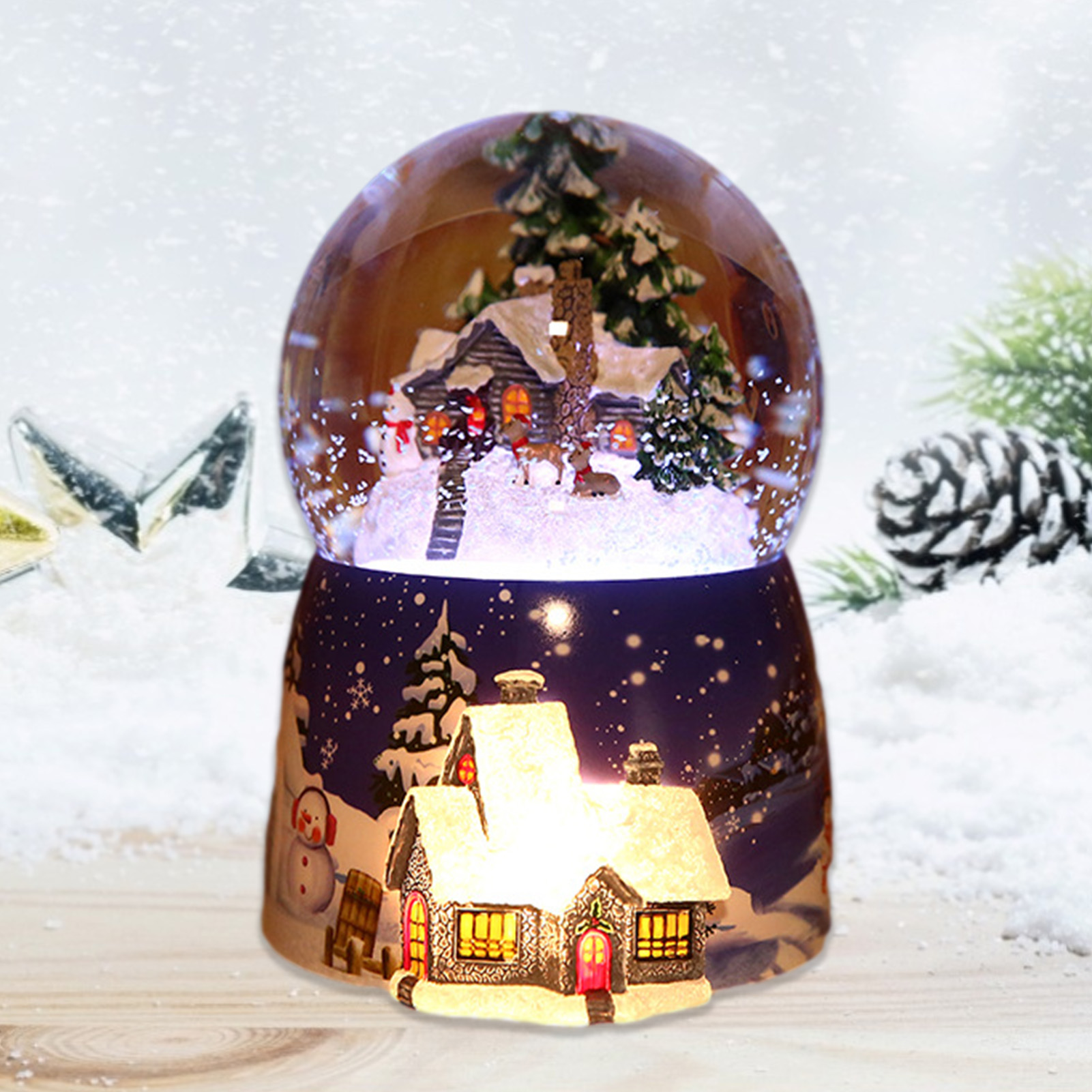 1 Pcs Resin Music Box Crystal  - đánh giá và giá Snow Globe Musical