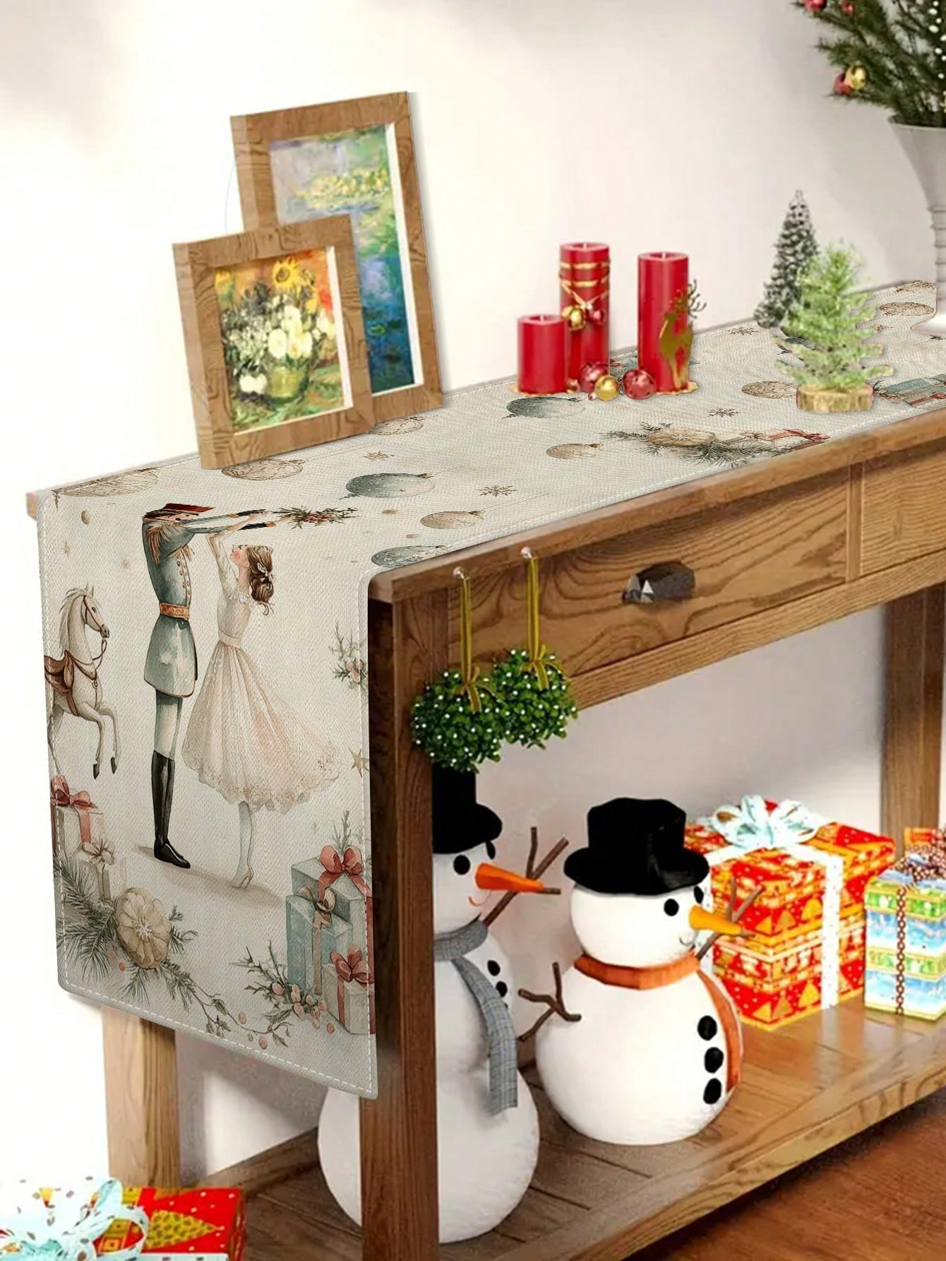 1pc Christmas Nutcracker & Bal - đánh giá và giá Christmas Table Runner