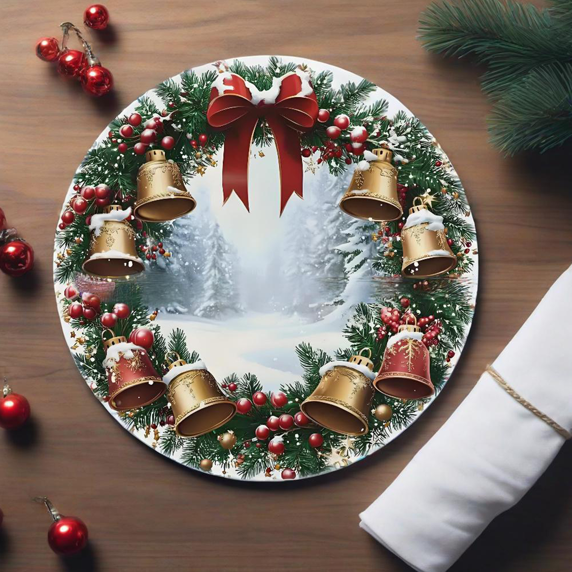 Christmas Table Runner Festive - đánh giá và giá Christmas Table Runner