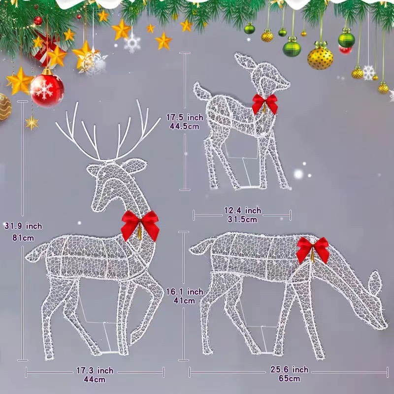 2D Lighted Reindeer Christmas  - đánh giá và giá Christmas Lights Outdoor