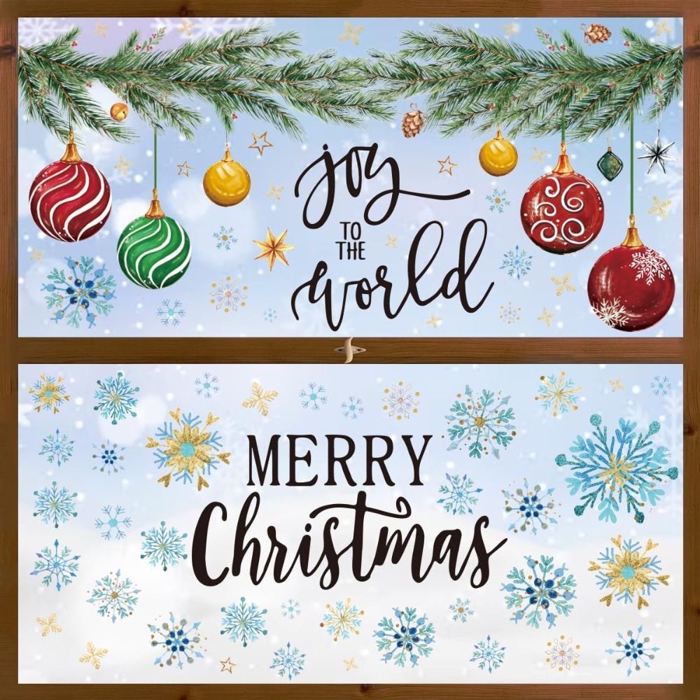 221 PCS Christmas Window Cling - đánh giá và giá Snowflake Window Decal