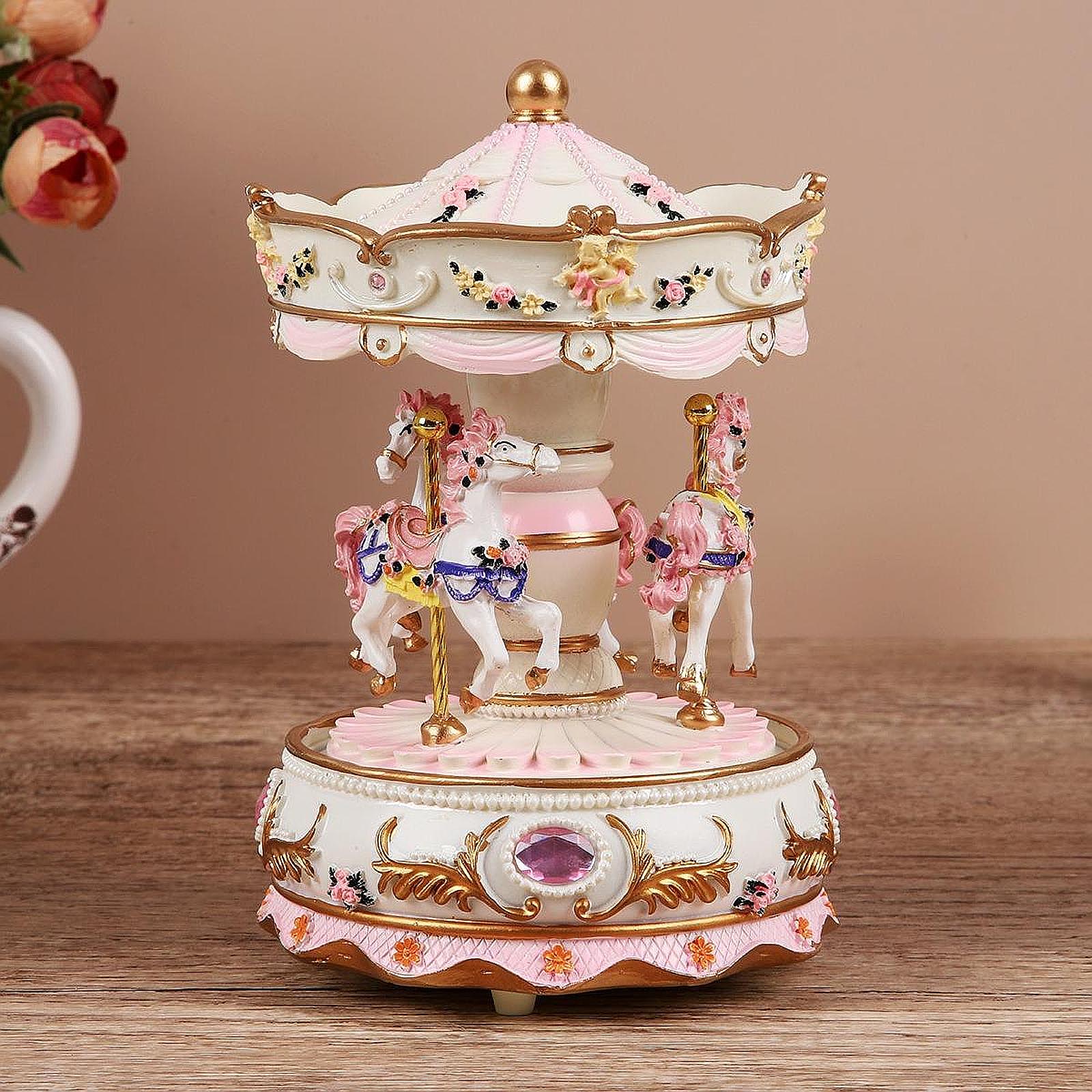 Handcrafted Resin Carousel Mus - đánh giá và giá Snow Globe Musical