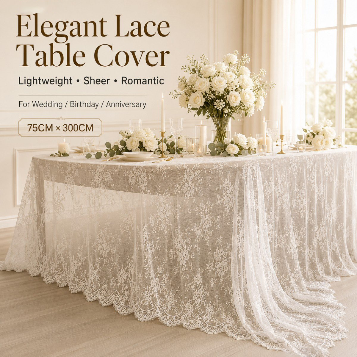 White Floral Lace Table Runner - đánh giá và giá Christmas Table Runner