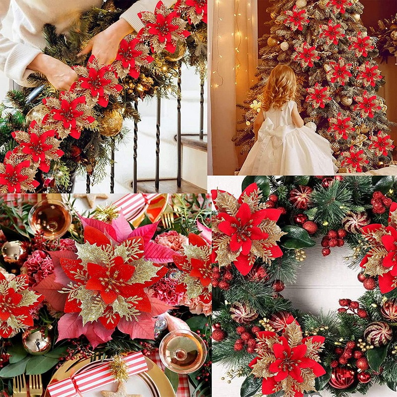 5PCS Christmas Flowers Christm - đánh giá và giá Christmas Tree Artificial