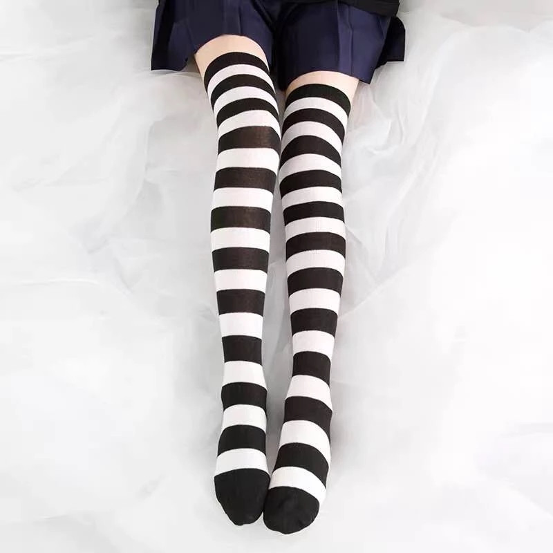 Cute Pink Blue Lolita Striped  - đánh giá và giá Christmas Stocking Hanging