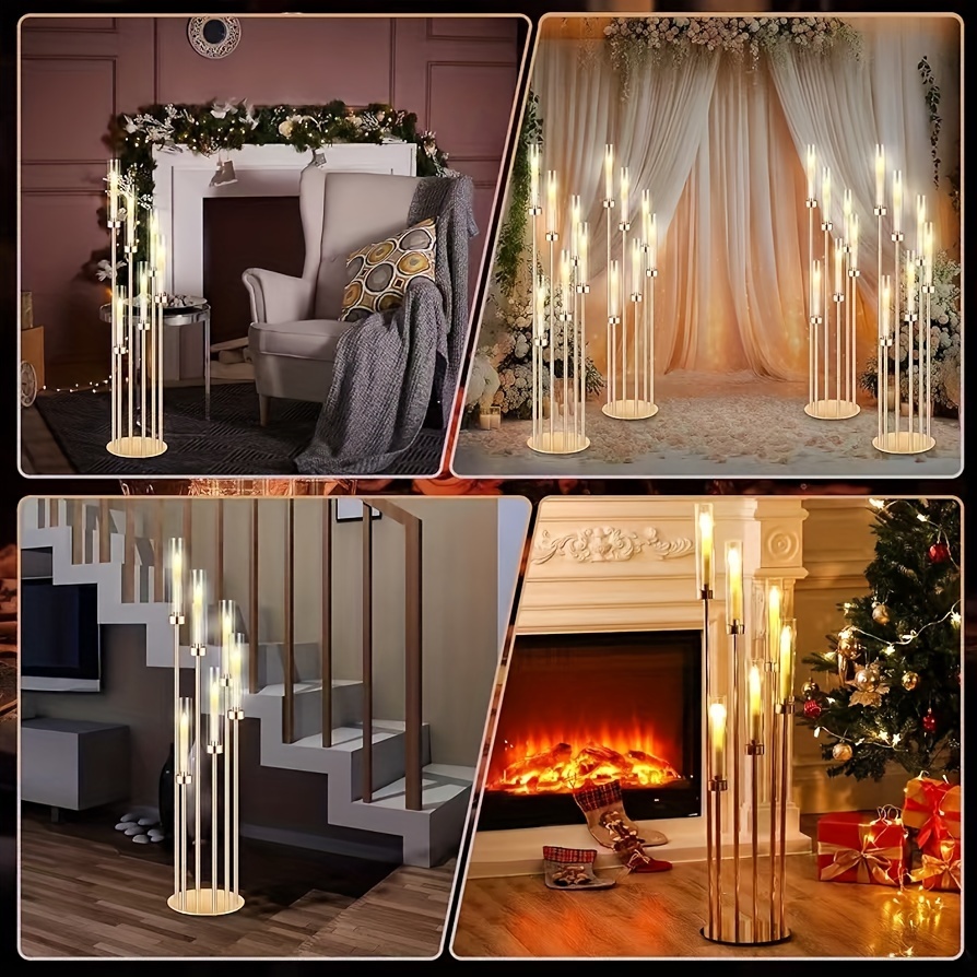 2 Sets Floor Candelabra 6 Arms - đánh giá và giá Holiday Candle Set