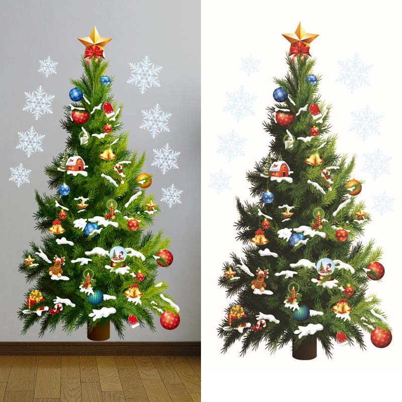Christmas Tree Wall Stickers G - đánh giá và giá Snowflake Window Decal