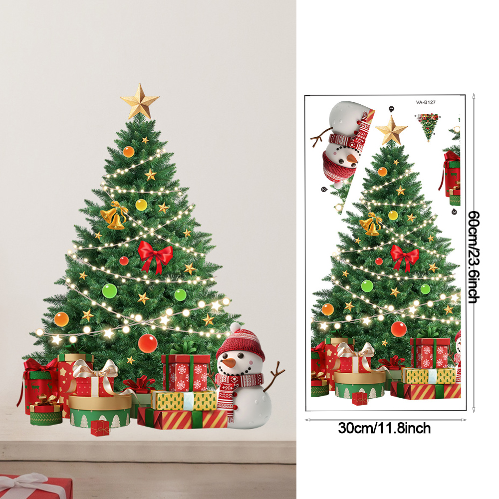 Christmas Tree Wall Stickers G - đánh giá và giá Snowflake Window Decal