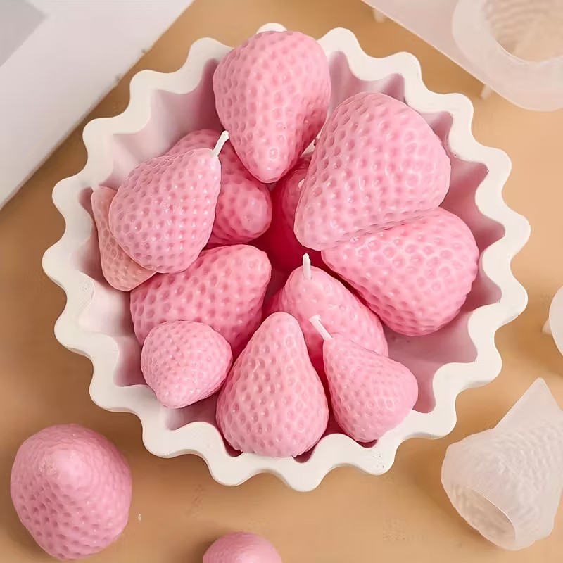 Strawberry Silicone Candle Mol - đánh giá và giá Holiday Candle Set