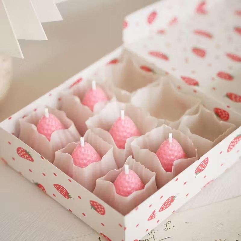 Strawberry Silicone Candle Mol - đánh giá và giá Holiday Candle Set