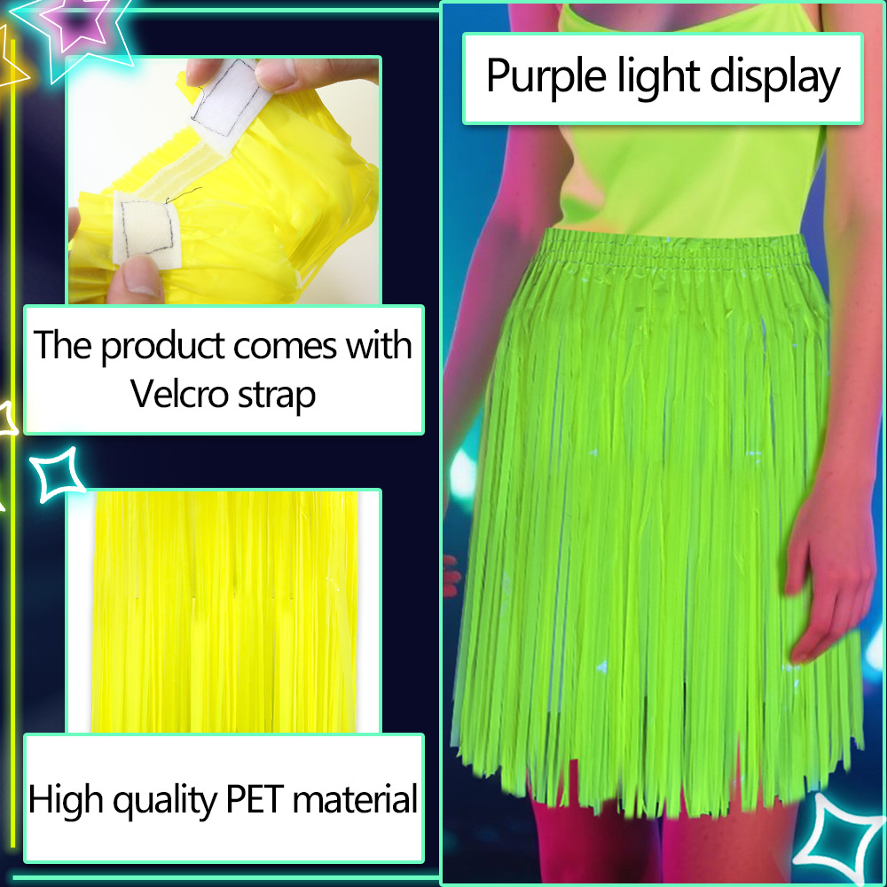 Neon Fluorescent Tinsel Skirt, - đánh giá và giá Tinsel Garland Decoration