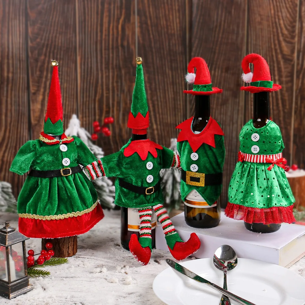 Christmas Cute Elf Wine Bottle - đánh giá và giá Elf Costume Christmas