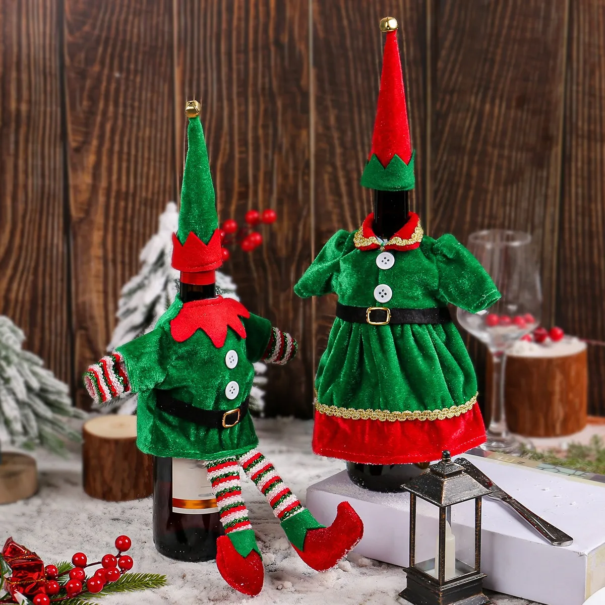 Christmas Cute Elf Wine Bottle - đánh giá và giá Elf Costume Christmas