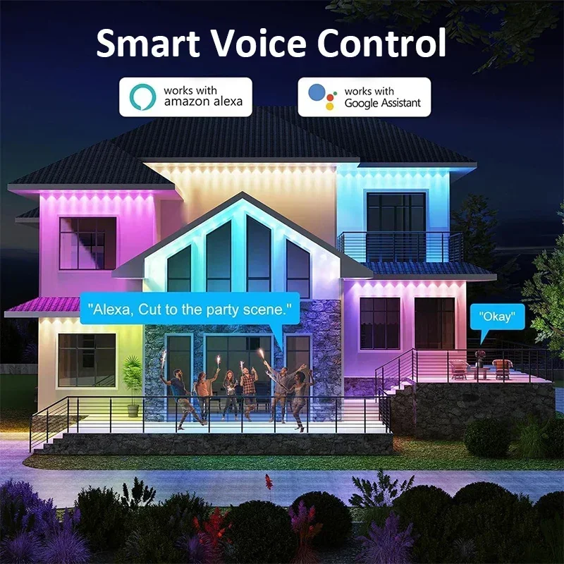 Smart RGBIC Outdoor Permanent  - đánh giá và giá Christmas Lights Outdoor