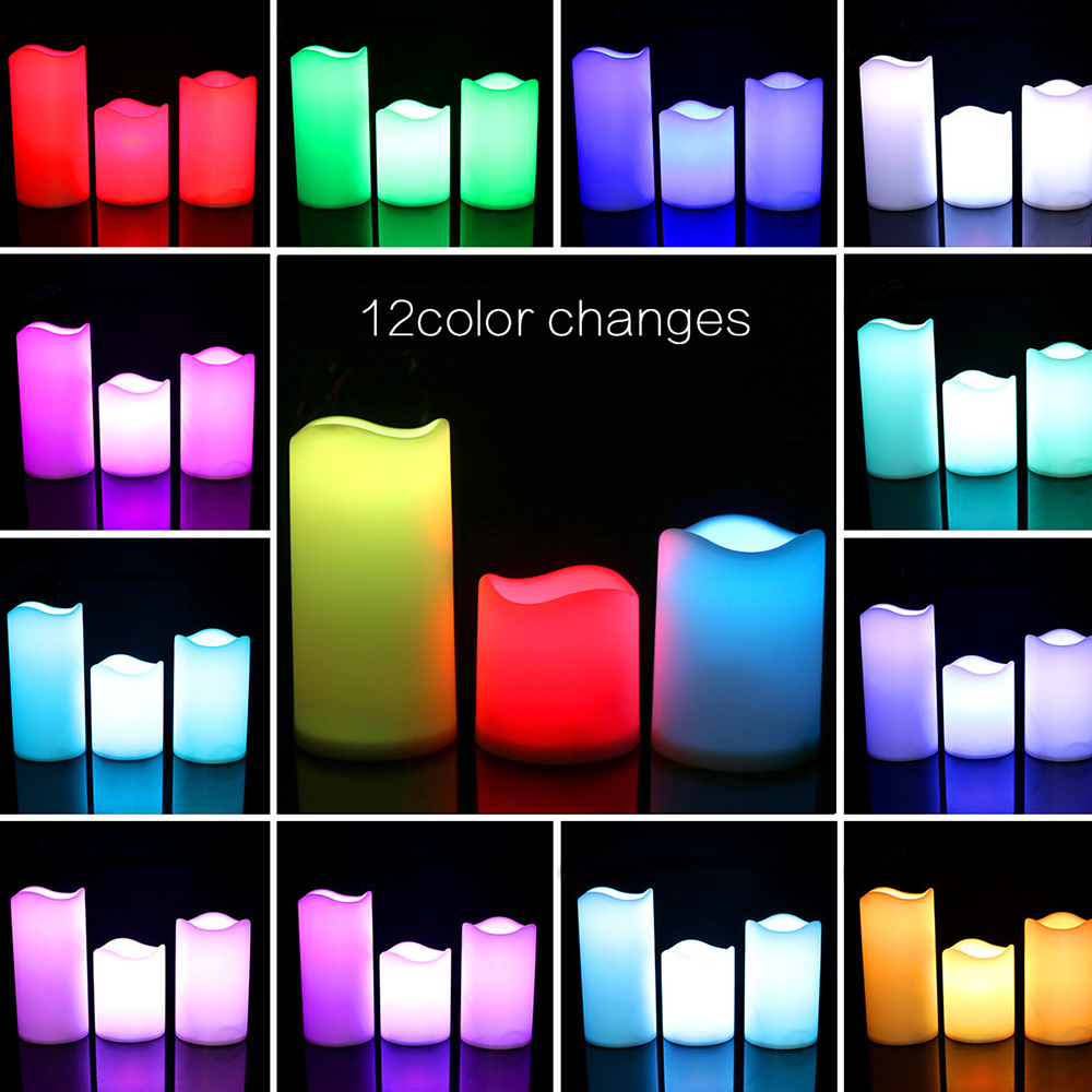 3pcs/ set LED Flameless Flicke - đánh giá và giá Holiday Candle Set