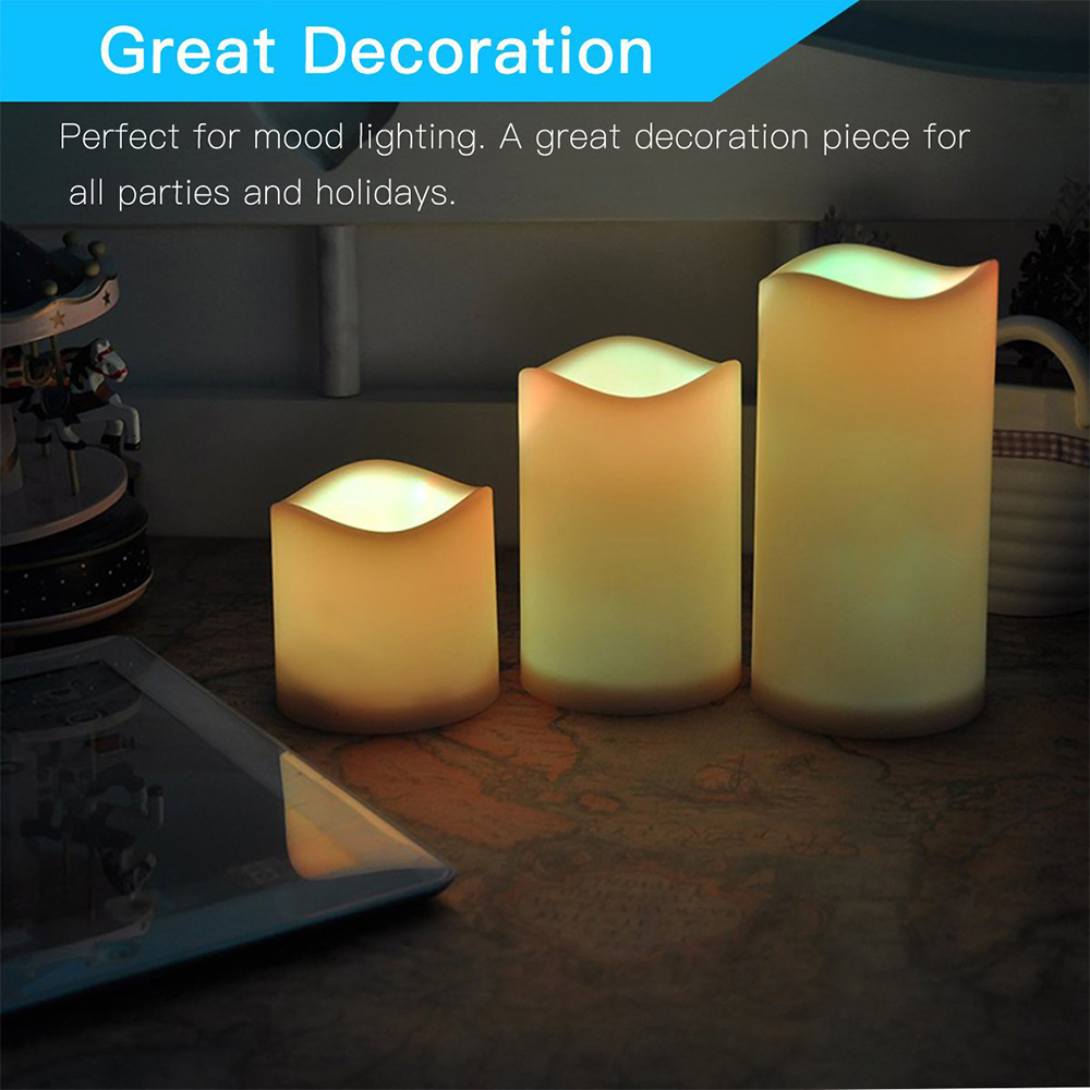 3pcs/ set LED Flameless Flicke - đánh giá và giá Holiday Candle Set