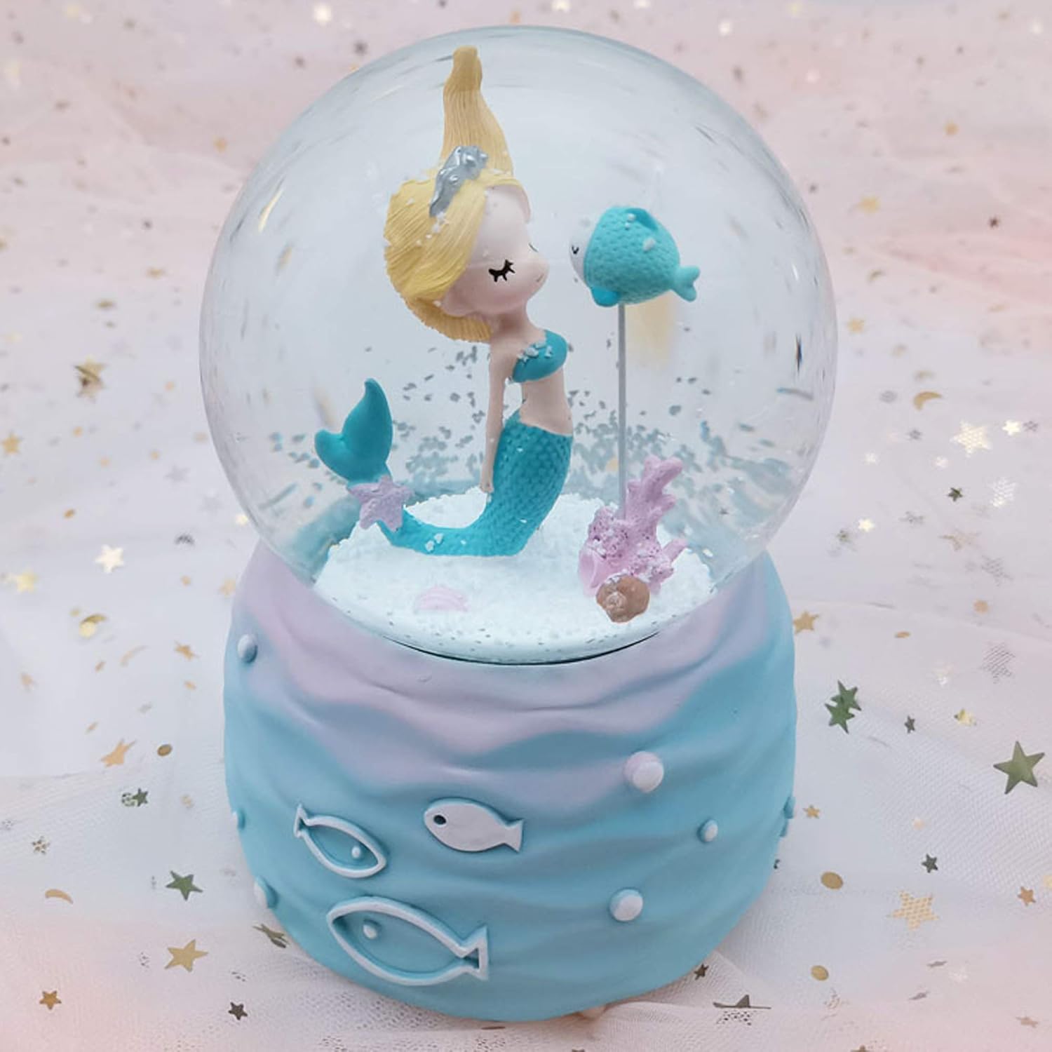 Mermaid Snow Globe Music Box w - đánh giá và giá Snow Globe Musical