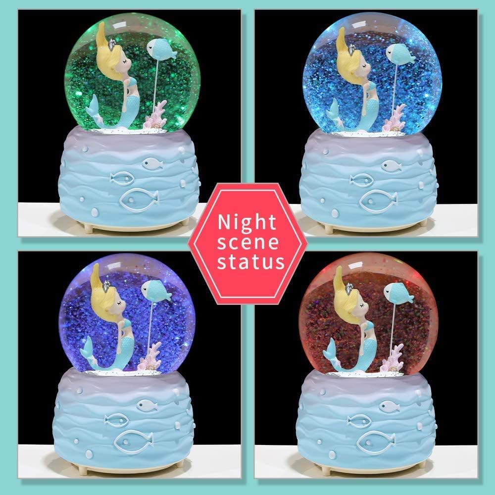 Mermaid Snow Globe Music Box w - đánh giá và giá Snow Globe Musical