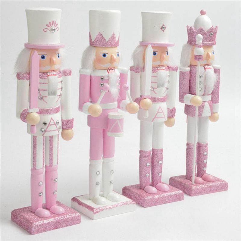 AT16 30cm Pink Wooden Nutcrack - đánh giá và giá Nutcracker Figurine