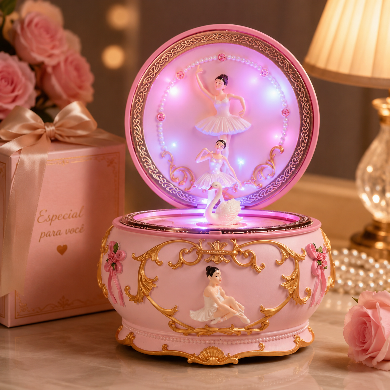 LED Rotating Ballerina Music B - đánh giá và giá Snow Globe Musical