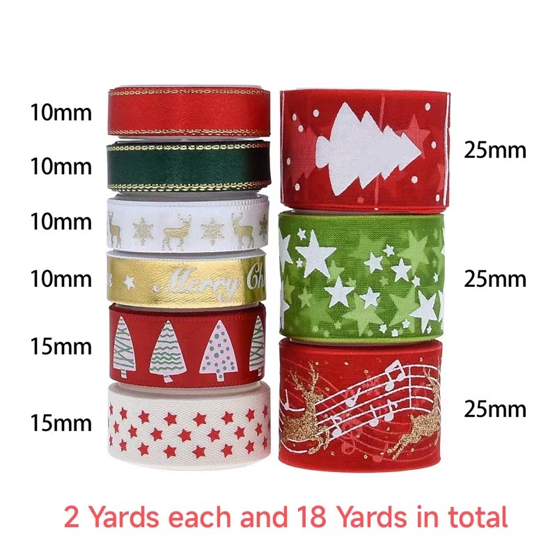 9pcs Christmas Ribbons Set Fes - đánh giá và giá Gift Box Wrap Set