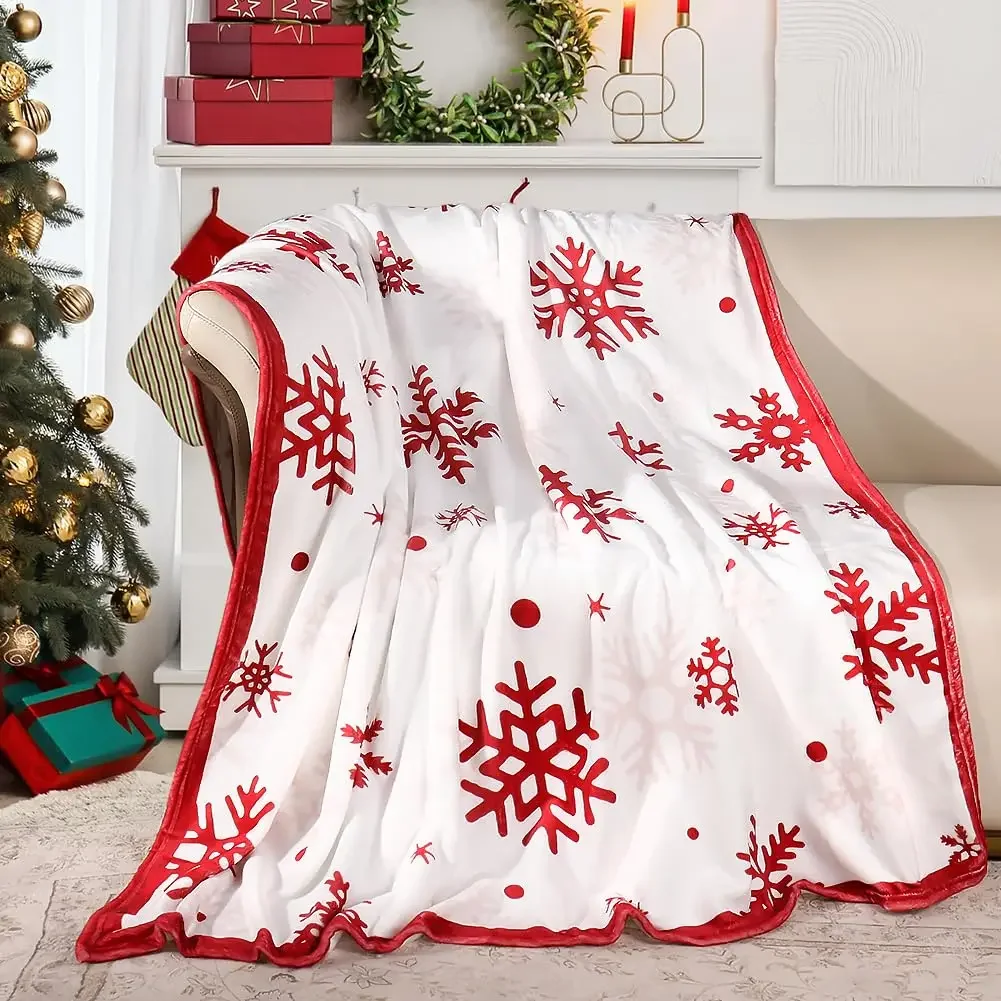 Red Snowflake Blanket Super So - đánh giá và giá Christmas Throw Blanket