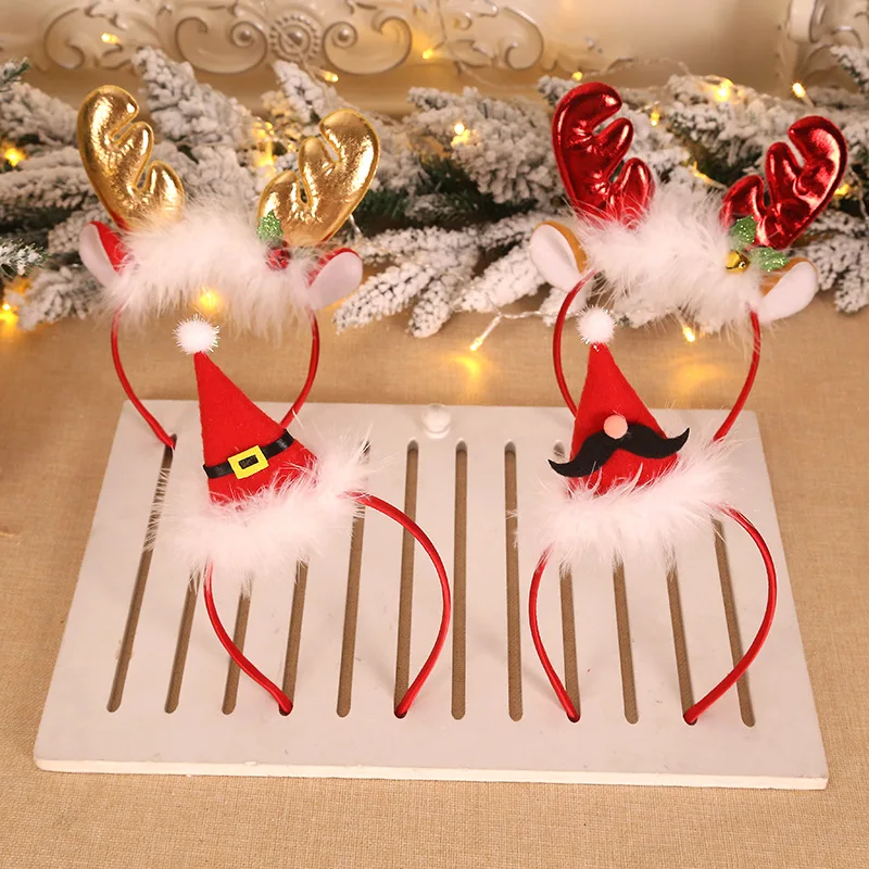Fashion Christmas Red Bows Hea - đánh giá và giá Reindeer Antlers Headband