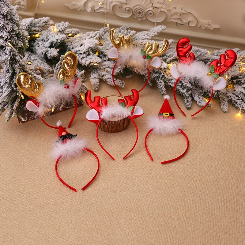 Fashion Christmas Red Bows Hea - đánh giá và giá Reindeer Antlers Headband