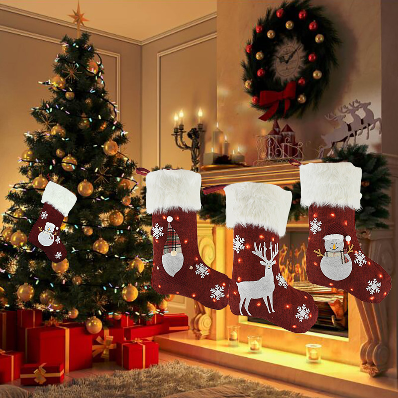 Christmas Socks With Led Light - đánh giá và giá Christmas Stocking Hanging