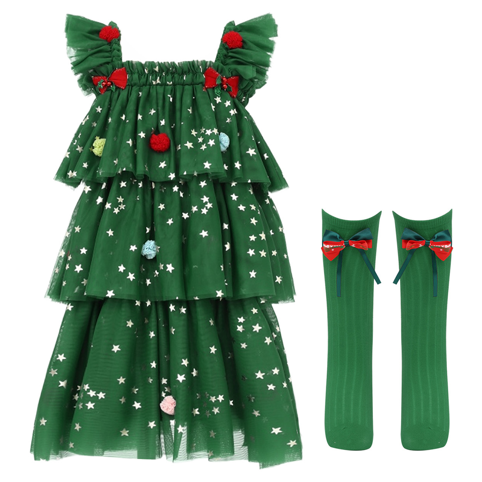 Toddler Girls Christmas Tree E - đánh giá và giá Elf Costume Christmas