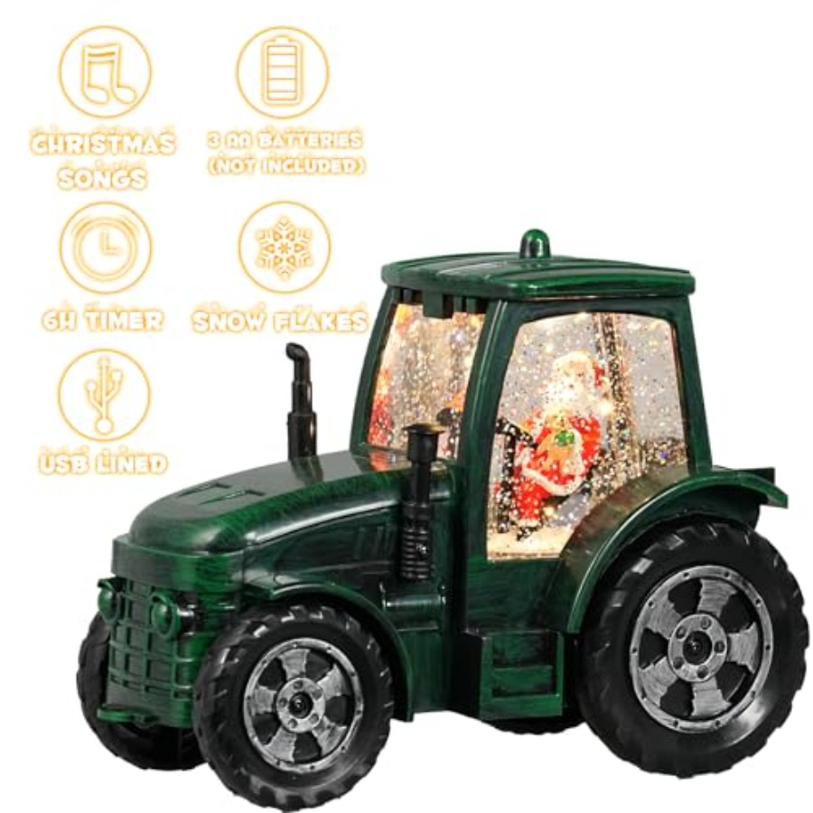 Christmas Snow Globe Tractor S - đánh giá và giá Snow Globe Musical