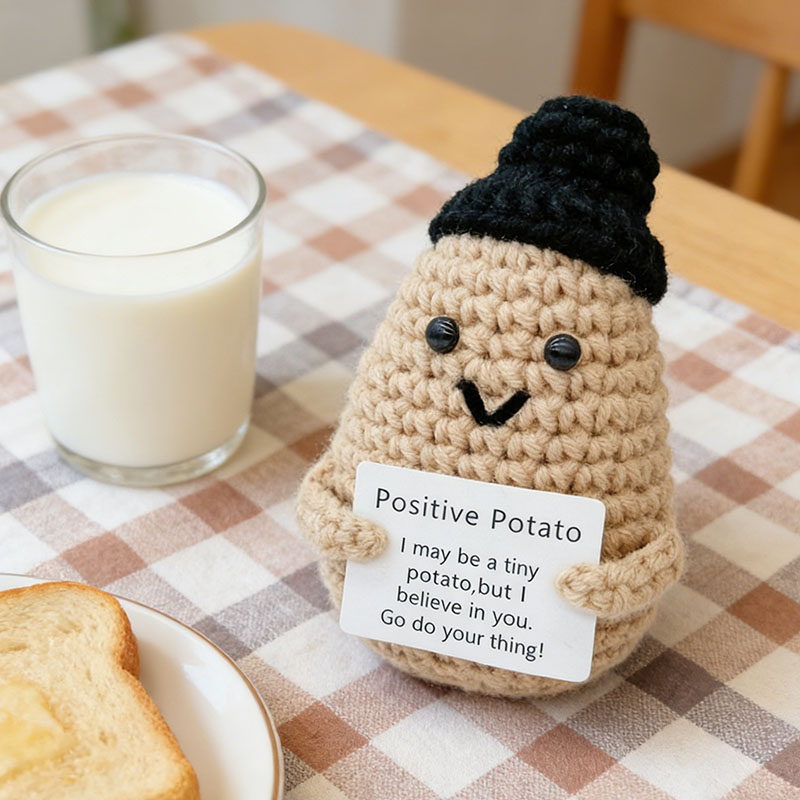 Cute Positive Potato Crochet D - đánh giá và giá Santa Hat Plush