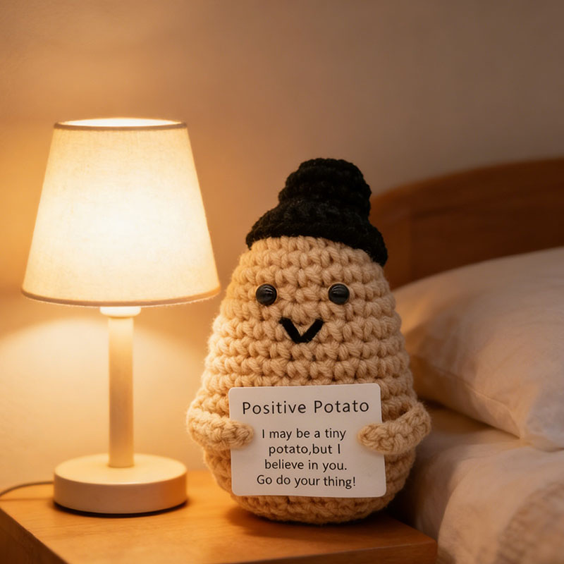 Cute Positive Potato Crochet D - đánh giá và giá Santa Hat Plush