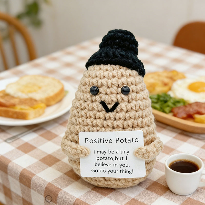 Cute Positive Potato Crochet D - đánh giá và giá Santa Hat Plush