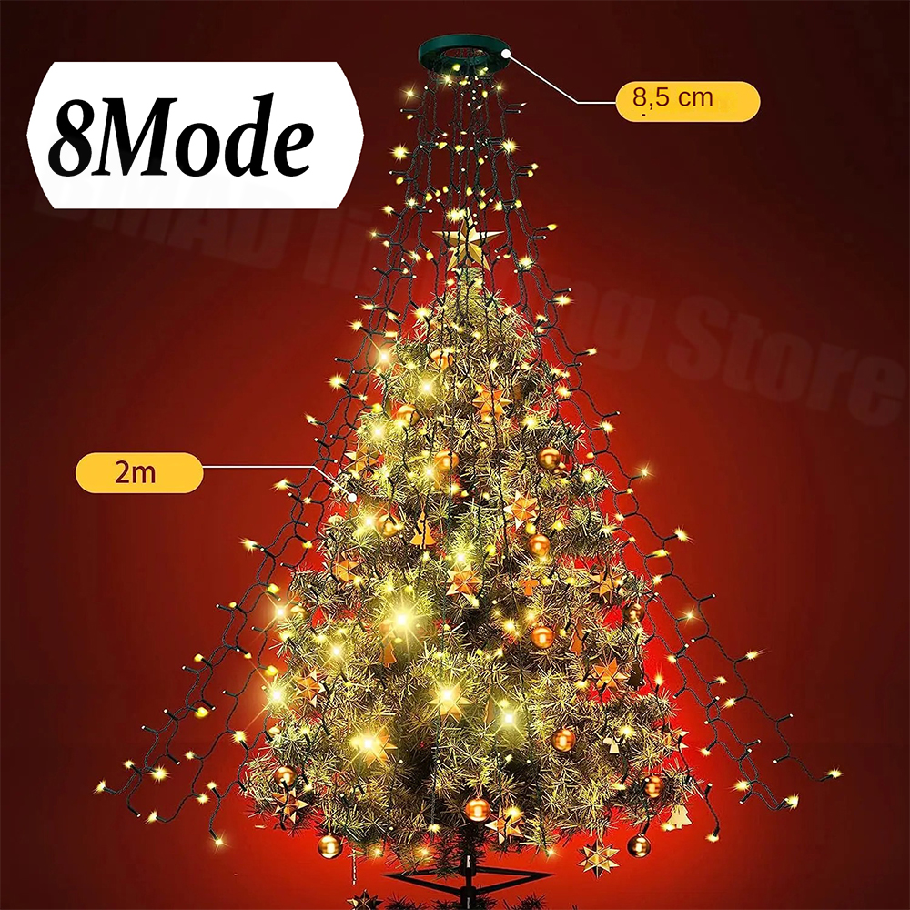 Christmas Tree Waterfall Light - đánh giá và giá Led Fairy String Lights