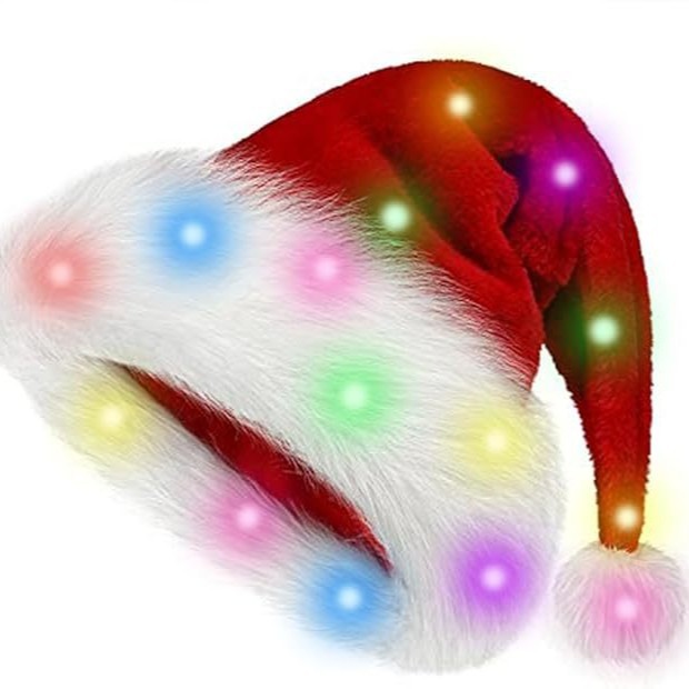 Christmas hat LED light plush  - đánh giá và giá Santa Hat Plush