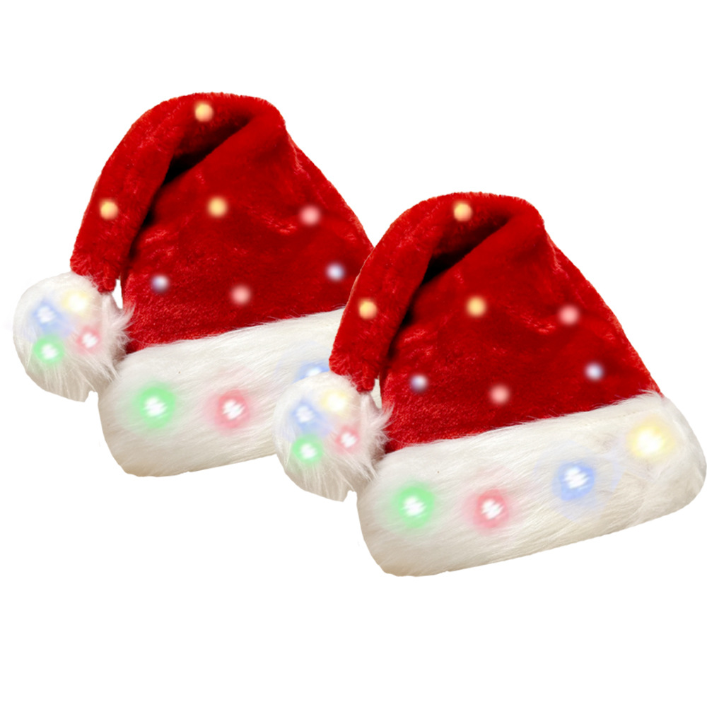 Christmas hat LED light plush  - đánh giá và giá Santa Hat Plush