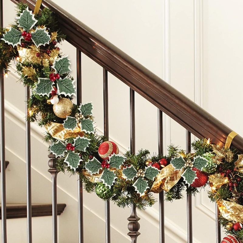 5-50pcs Christmas Holly Berrie - đánh giá và giá Christmas Wreath Fake