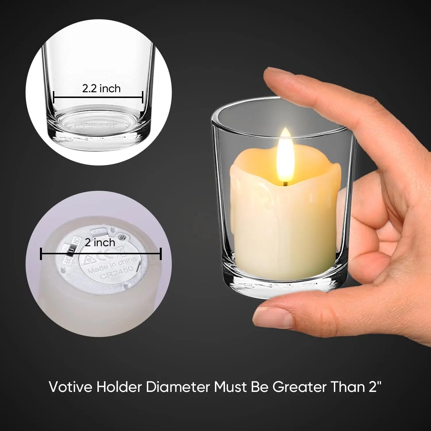 Flameless Votive Candles with  - đánh giá và giá Holiday Candle Set